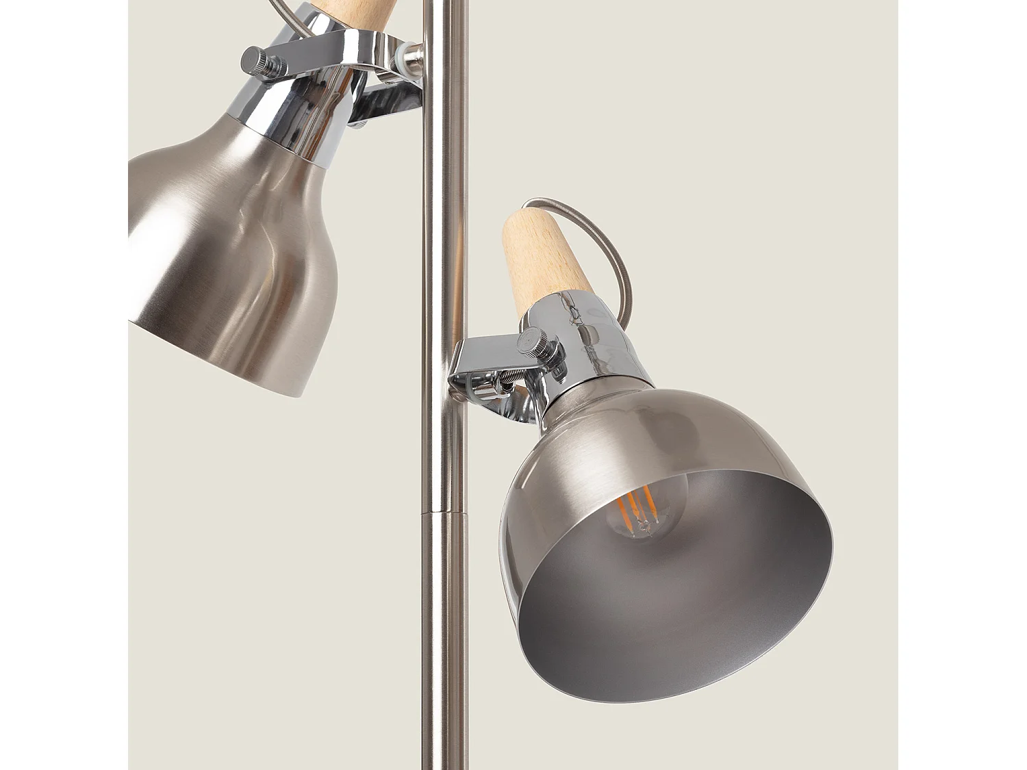 Lampadaire Emer Métal 3 Spots Argenté Argenté