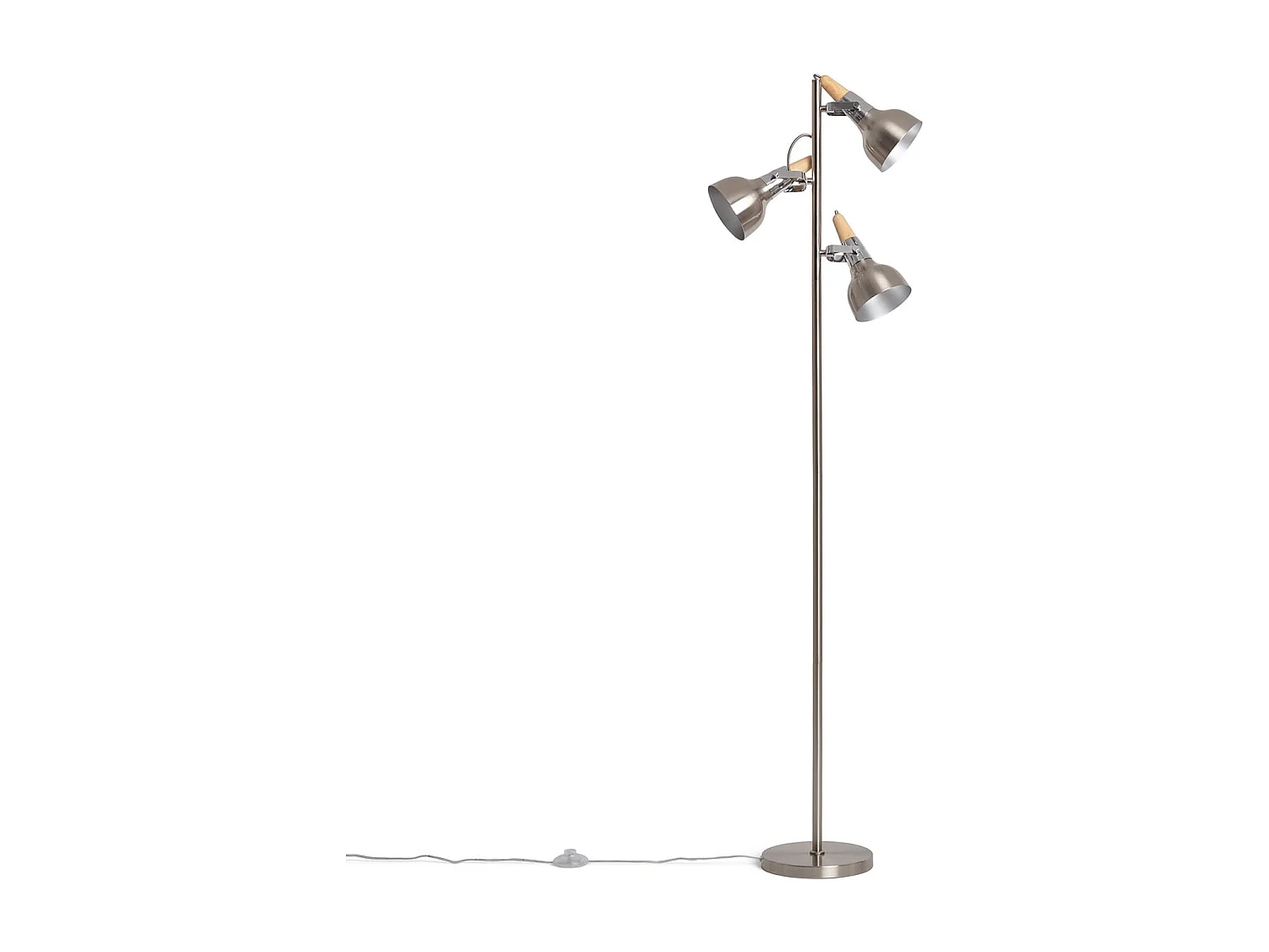 Lampadaire Emer Métal 3 Spots Argenté Argenté