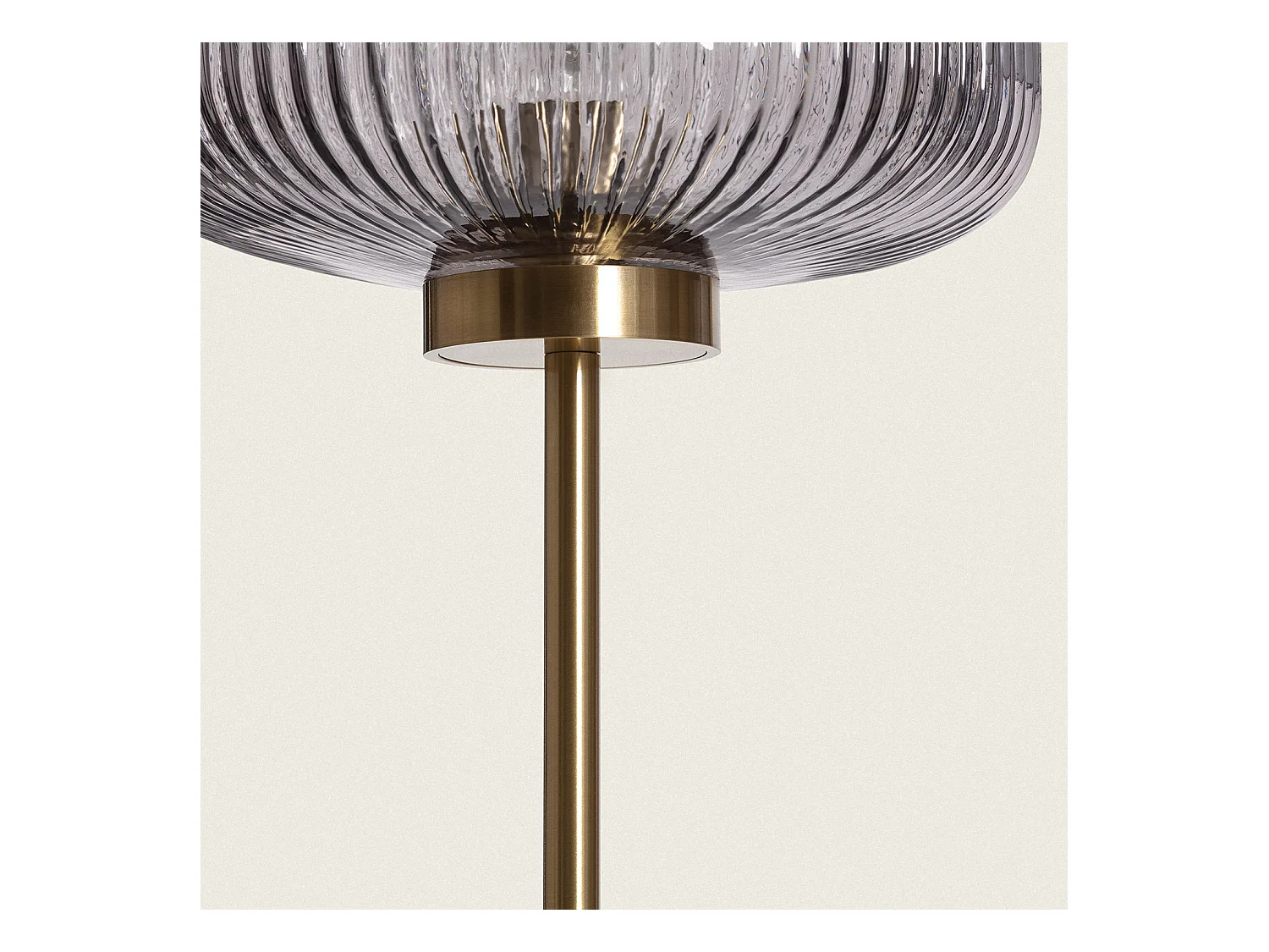 Lampada da Terra Metallo e Vetro Windsor Oro