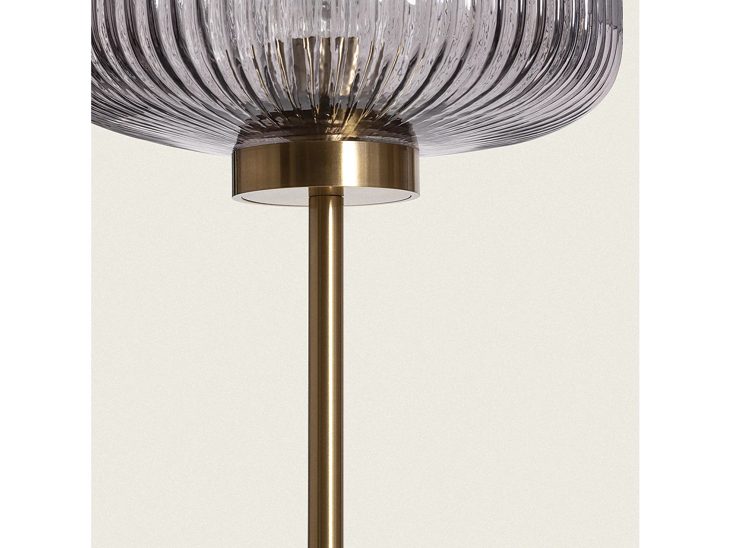 Lampadaire Métal et Verre Windsor  Doré