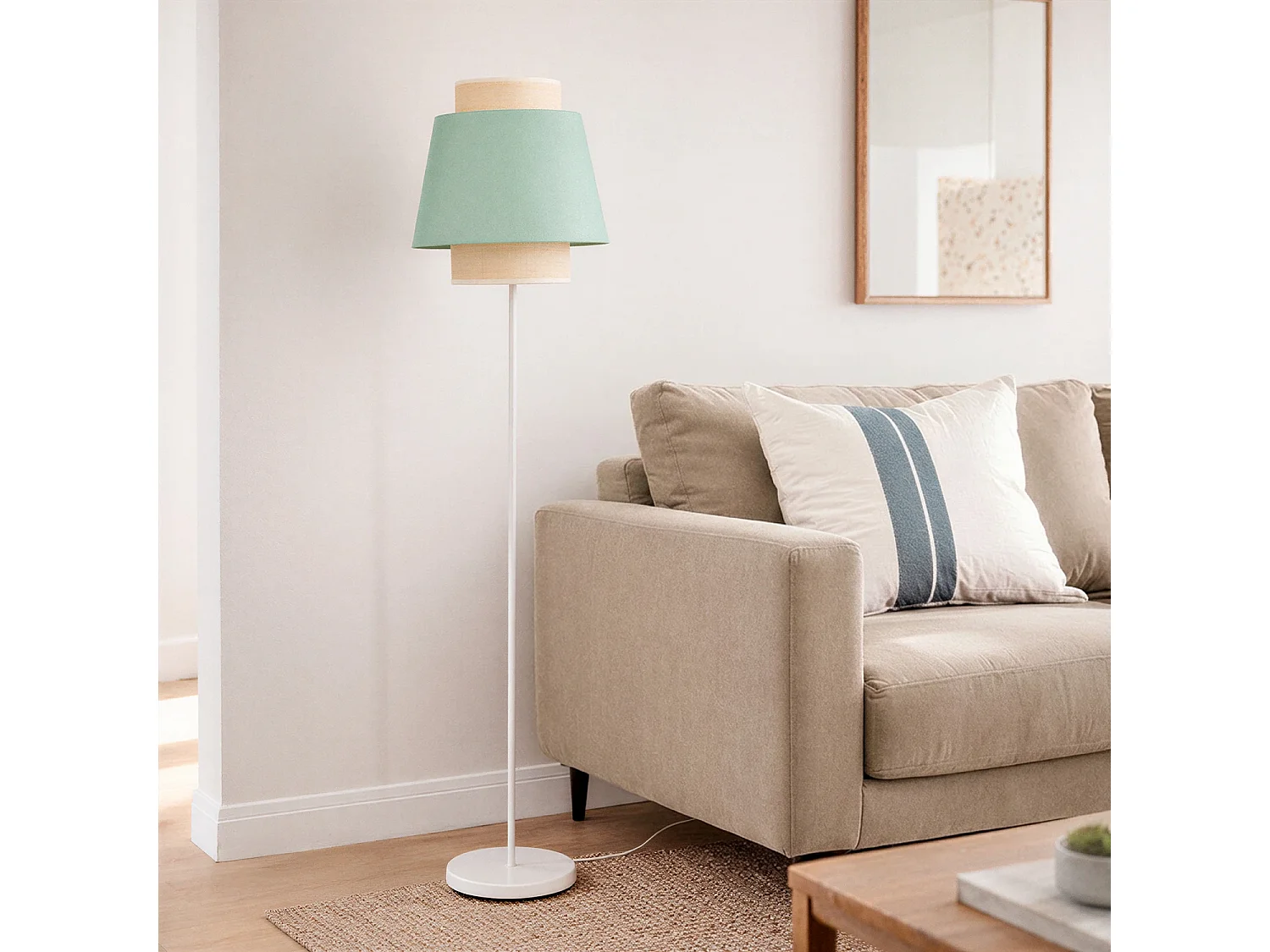 Lampadaire Textile Chulu Vert