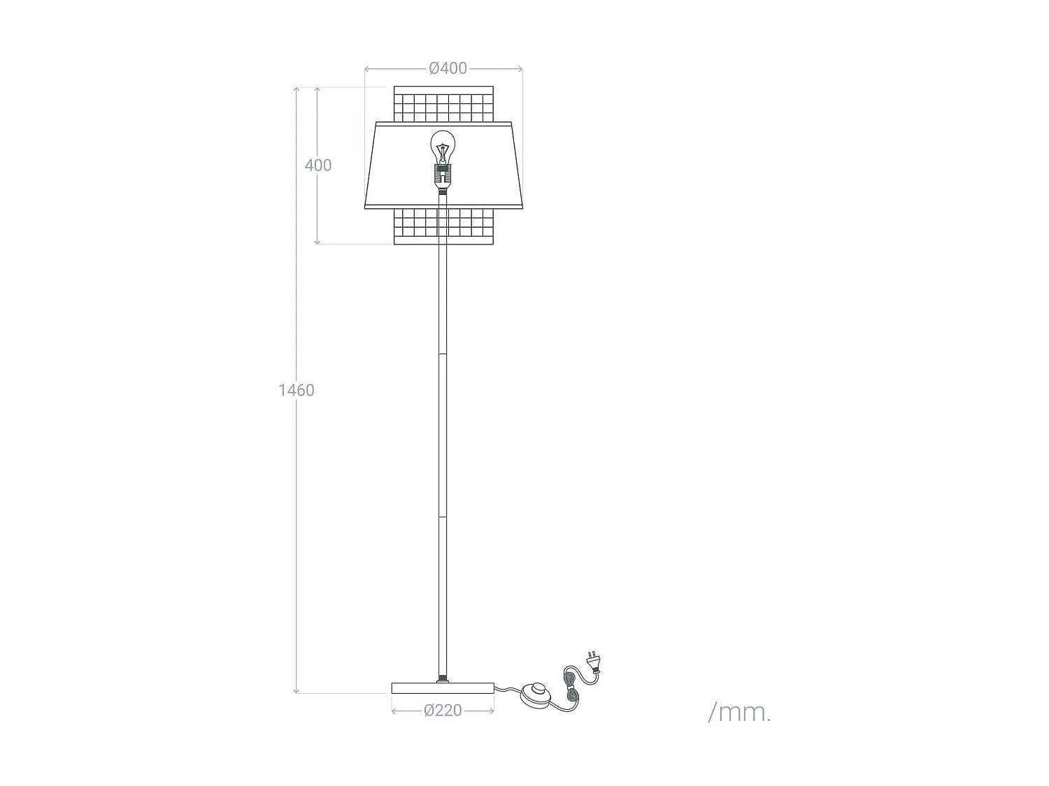 Lampadaire Textile Chulu Vert