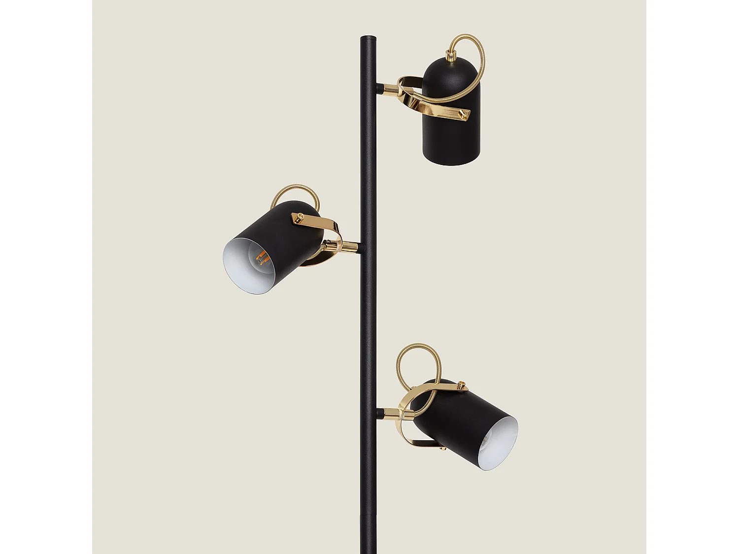 Lampadaire Cano 3 Spots  Noir