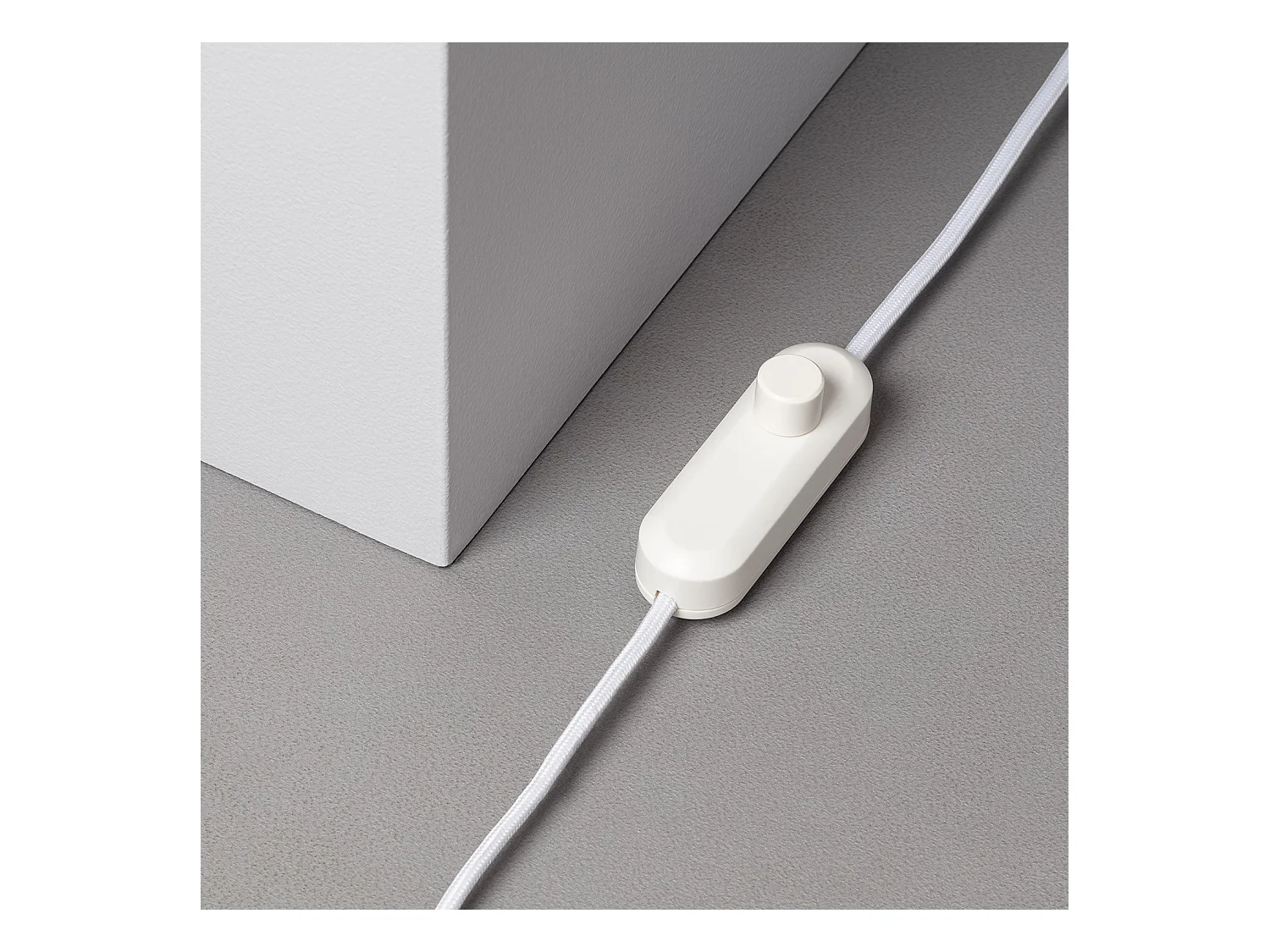 Lampada da Terra in Metallo Wi-Fi con Regolatore Pangiri Bianco