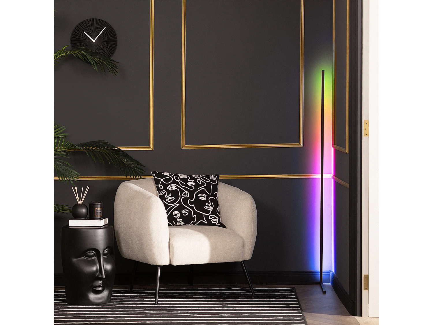 Lampada da Terra LED RGB+CCT Luxy 20W Nero