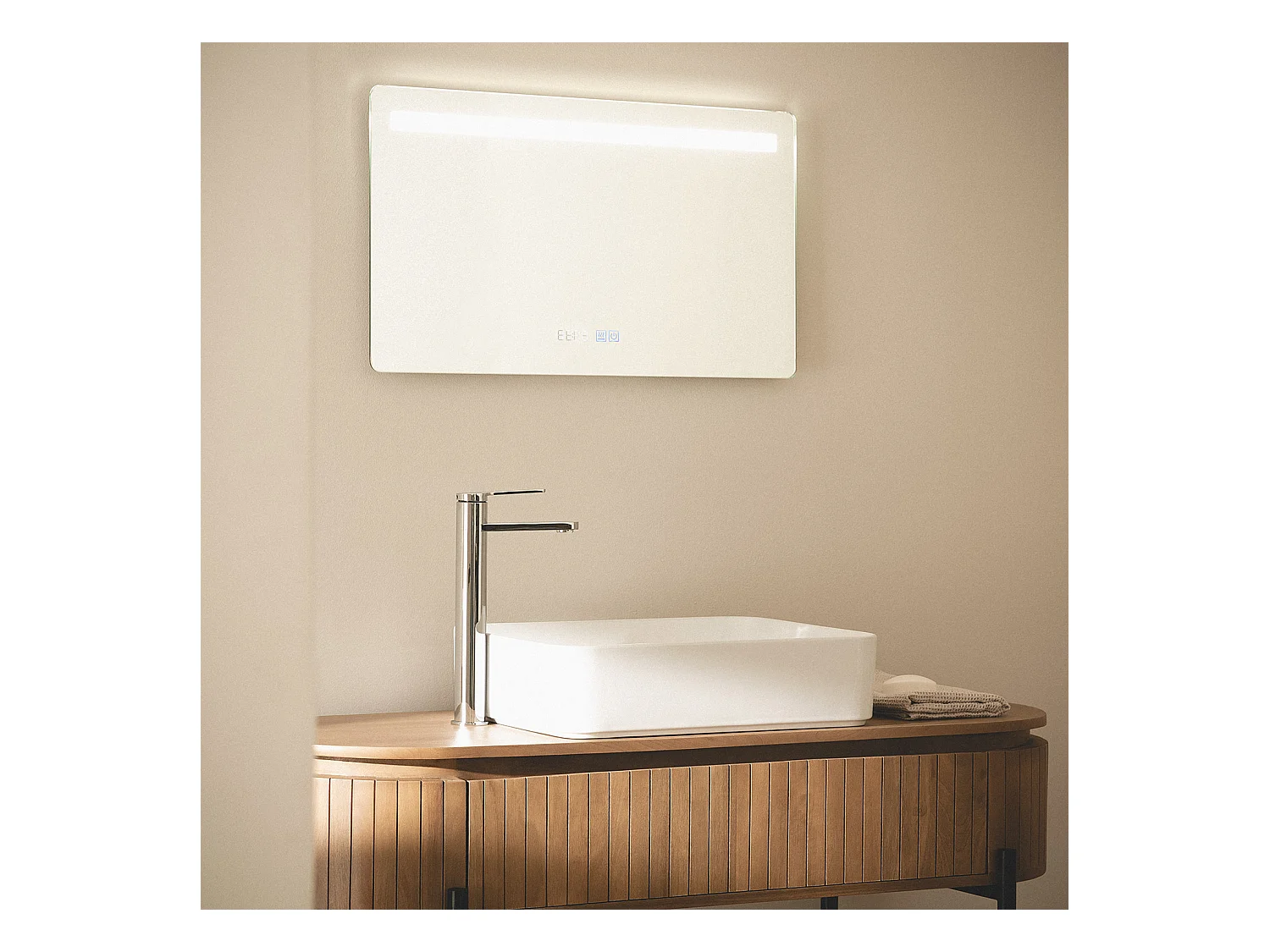 Specchio da Bagno con Luce LED e Antiappannamento 40x70 cm Benagil Selezionabile (Caldo-Naturale-Freddo)