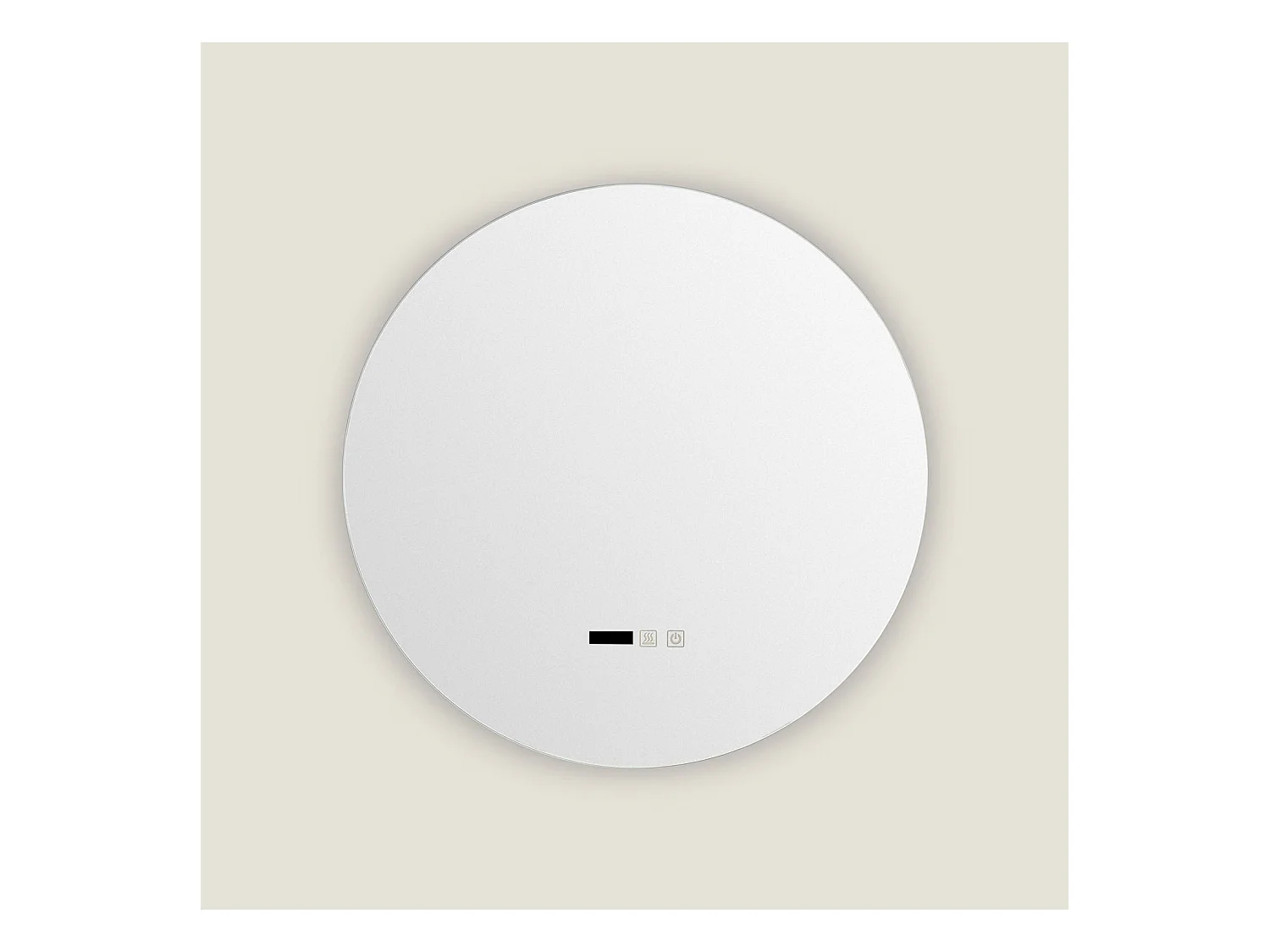 Miroir Salle de Bain avec Éclairage LED Anti-buée Volpe Ø45cm Sélectionnable (chaud-neutre-froid)
