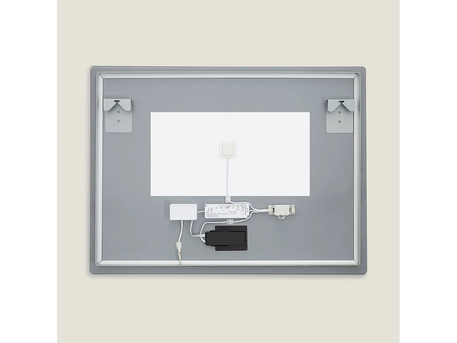 Miroir Salle de Bain avec Éclairage LED Anti-buée Sarakiniko 60x80 cm Sélectionnable (chaud-neutre-froid)