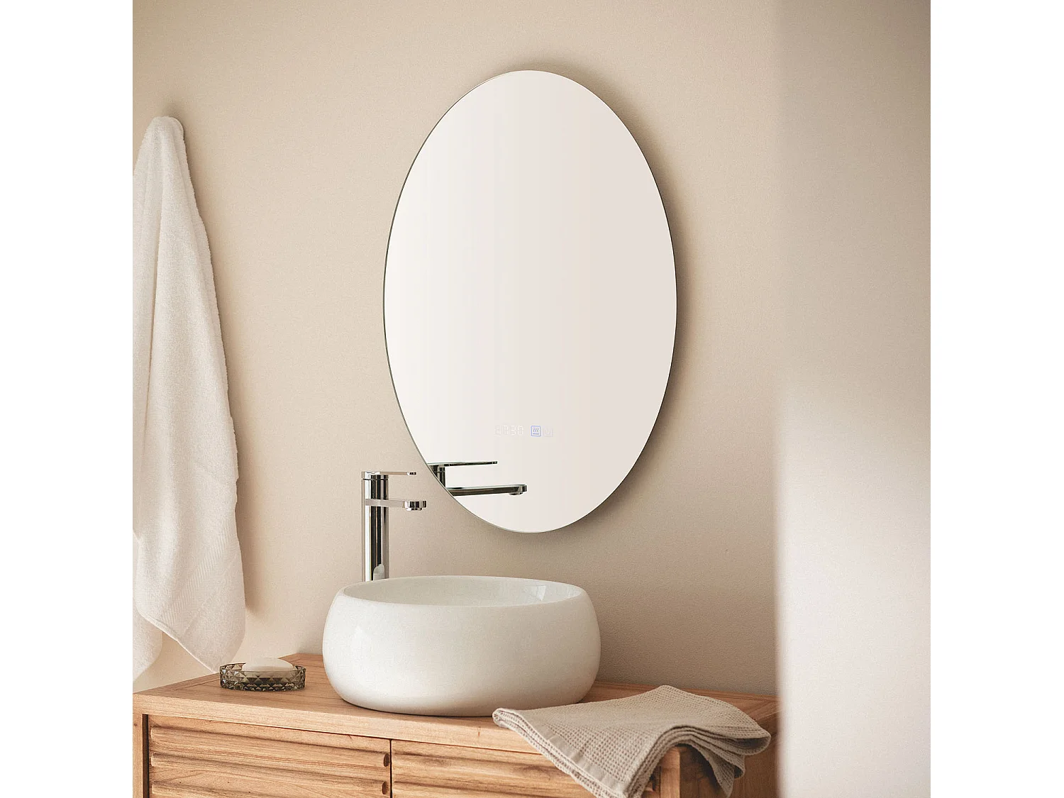 Specchio da Bagno con Luce LED e Antiappannamento 70x50 cm Catedrais Selezionabile (Caldo-Naturale-Freddo)