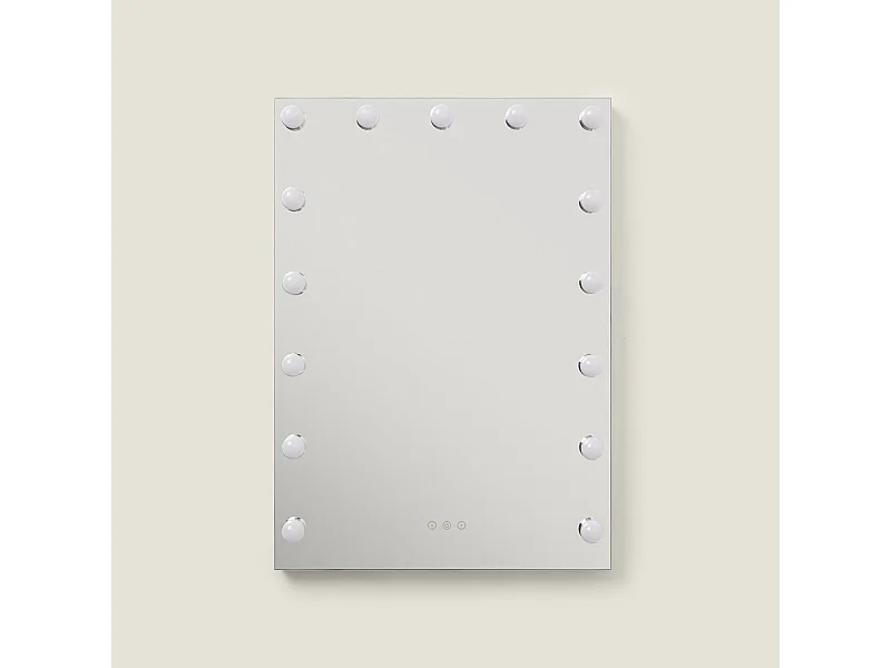 Miroir Salle de Bain avec Éclairage LED Essauira 70x50cm Sélectionnable (chaud-neutre-froid)