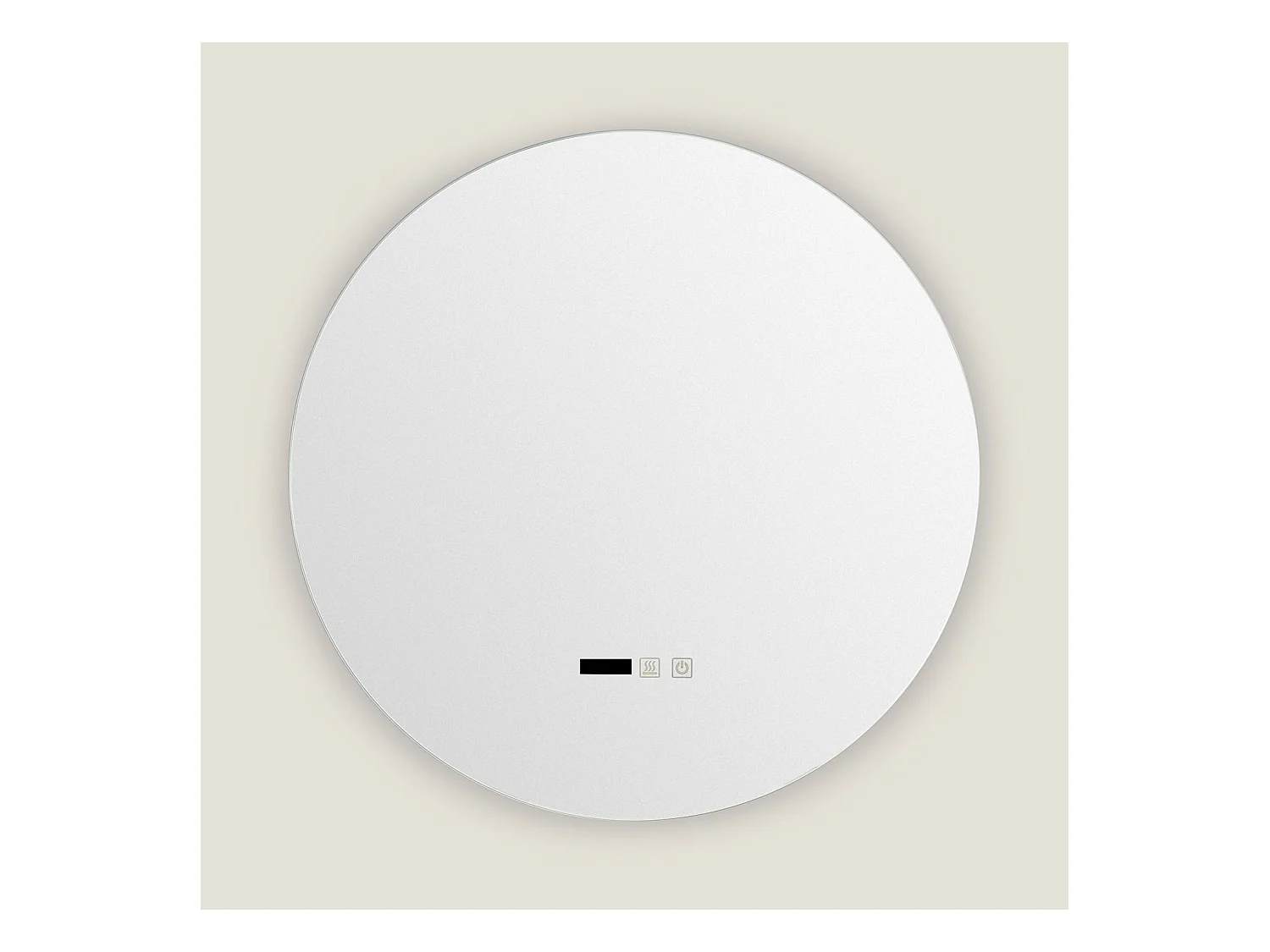 Miroir Salle de Bain avec Éclairage LED et Anti-buée Big Volpe Ø60cm Sélectionnable (chaud-neutre-froid)