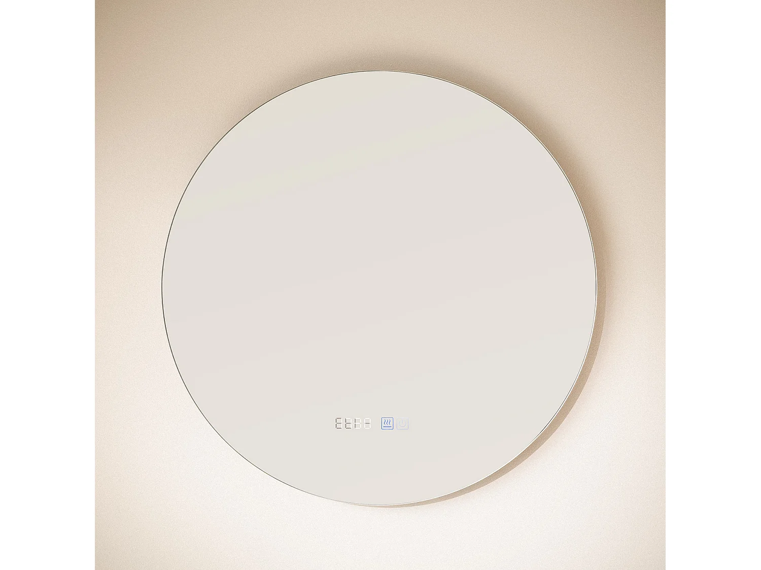 Miroir Salle de Bain avec Éclairage LED et Anti-buée Big Volpe Ø60cm Sélectionnable (chaud-neutre-froid)