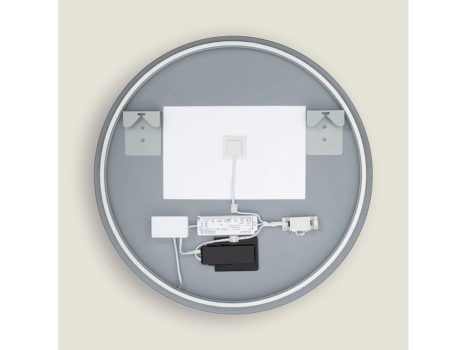 Miroir Salle de Bain avec Éclairage LED et Anti-buée Big Volpe Ø60cm Sélectionnable (chaud-neutre-froid)