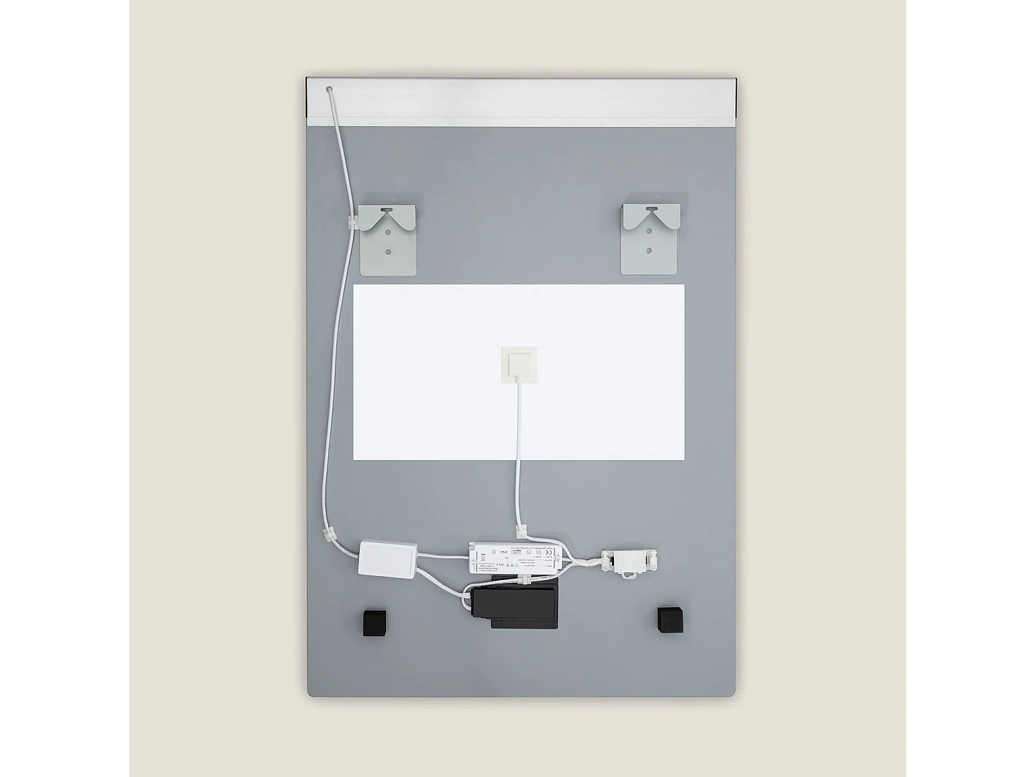 Specchio da Bagno con Luce LED e Antiappannamento 85x60 cm Jannada Selezionabile (Caldo-Naturale-Freddo)