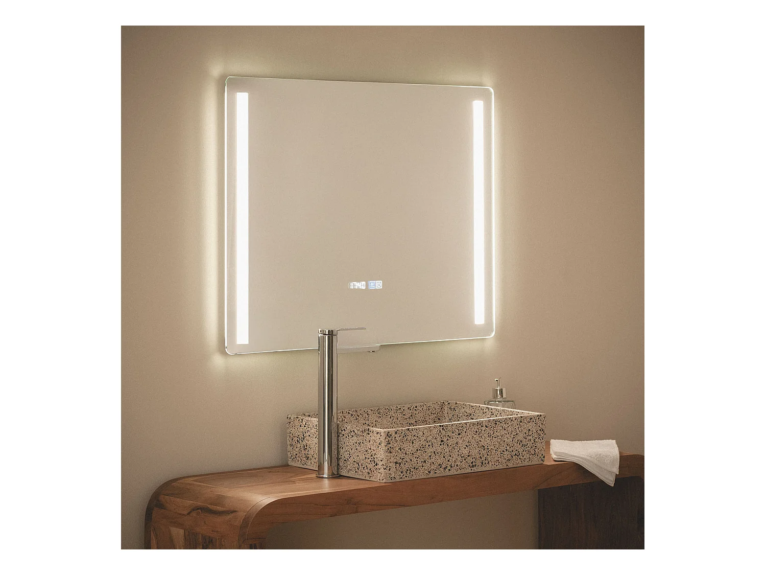 Espejo Baño con Luz LED y Antivaho 60x80 cm Big Similan  Seleccionable (Cálido-Neutro-Frío)