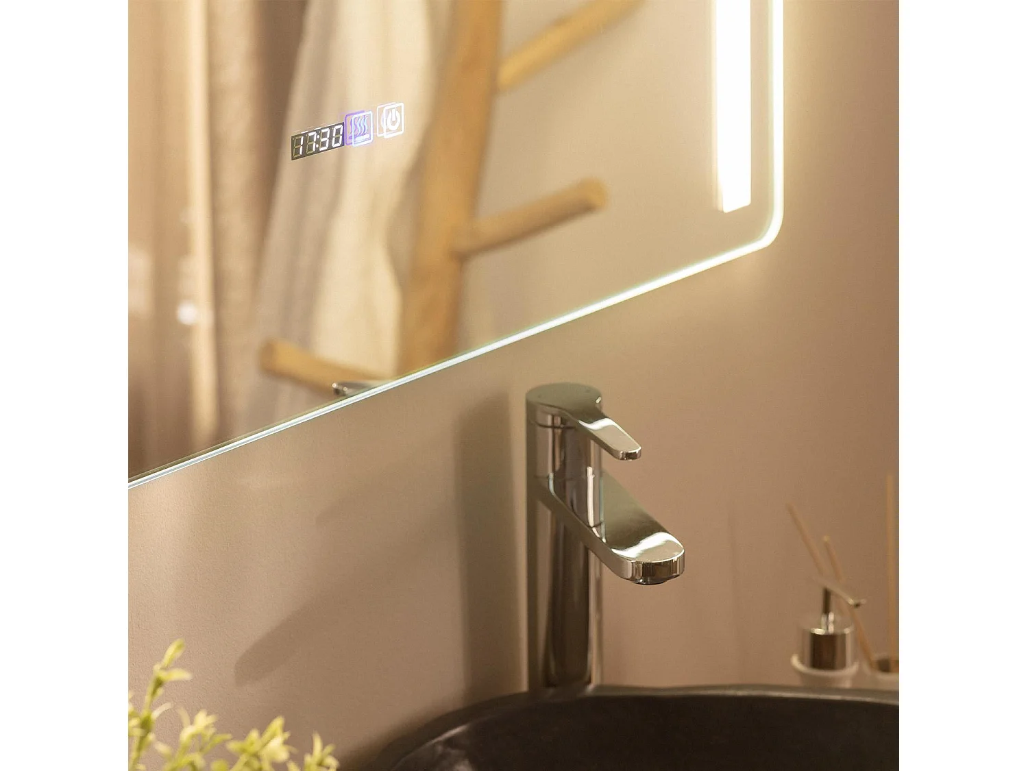 Specchio da Bagno con Luce LED e Antiappannamento 60x80 cm Big Similan Selezionabile (Caldo-Naturale-Freddo)