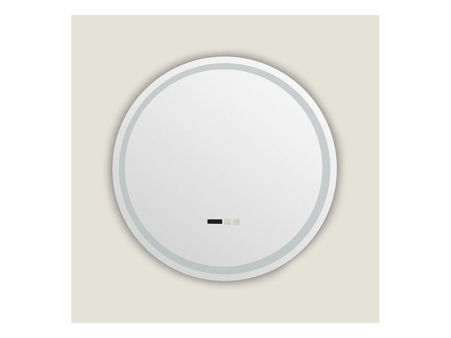 Espejo Baño con Luz LED Ø60 cm Stiniva Seleccionable (Cálido-Neutro-Frío)