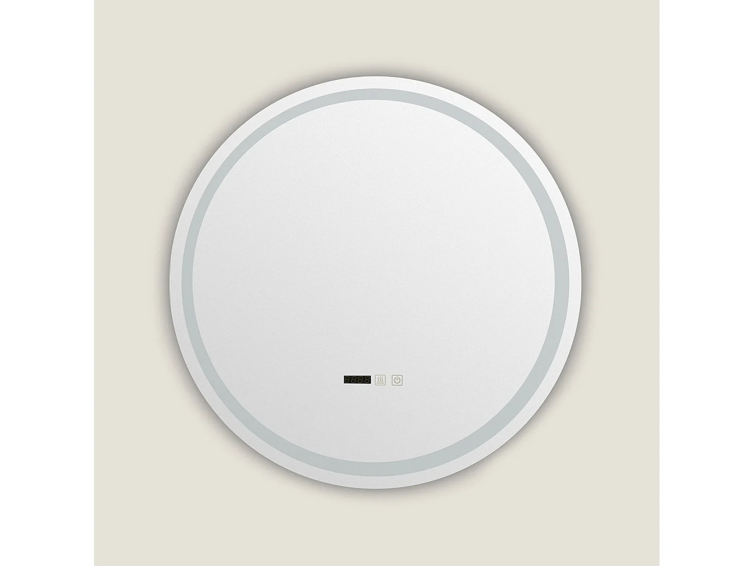 Miroir Salle de Bain avec Éclairage LED Stiniva Ø60cm Sélectionnable (chaud-neutre-froid)