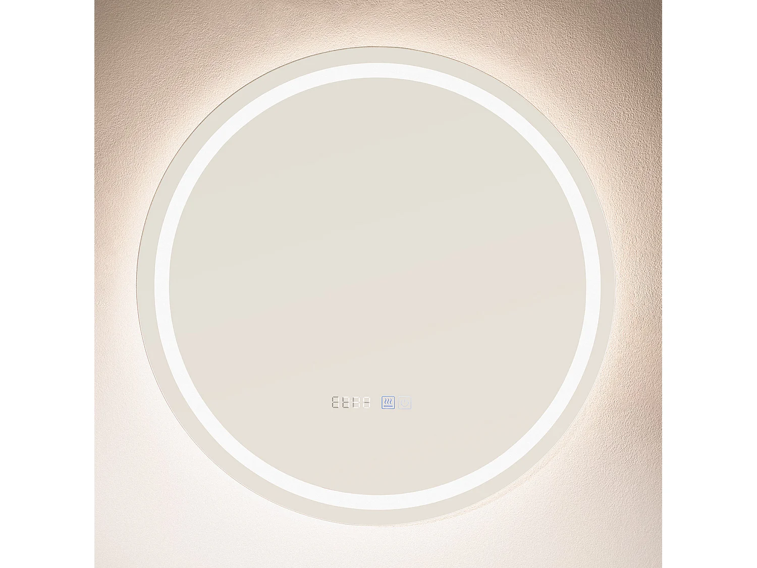 Miroir Salle de Bain avec Éclairage LED Stiniva Ø60cm Sélectionnable (chaud-neutre-froid)