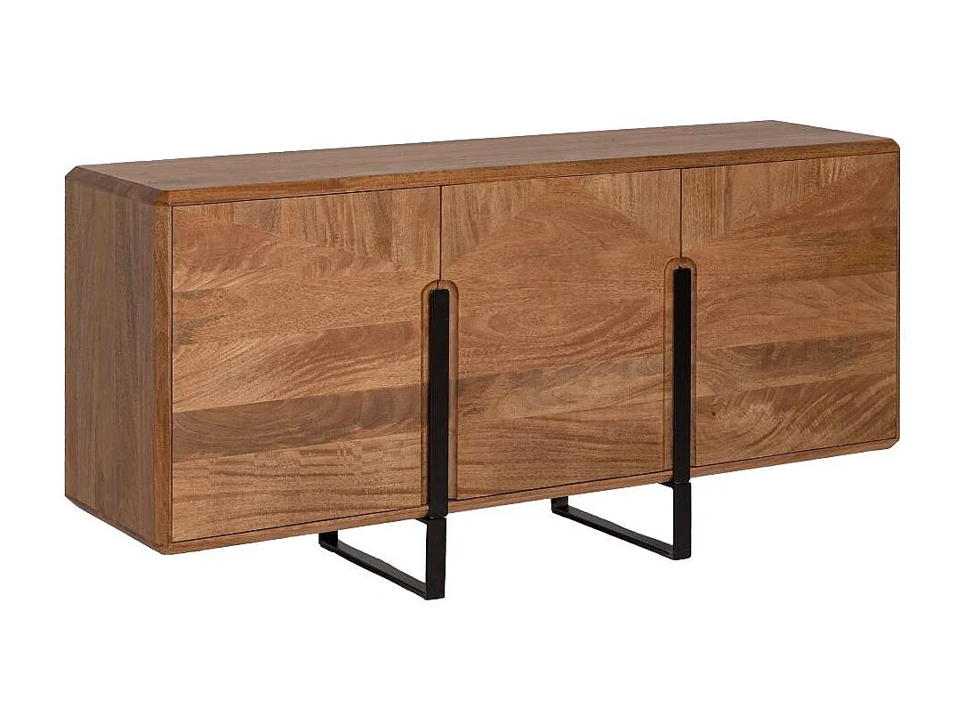 Buffet de madera de mango y metal Eglantine - Estilo industrial y amplio almacenamiento para un interior sofisticado