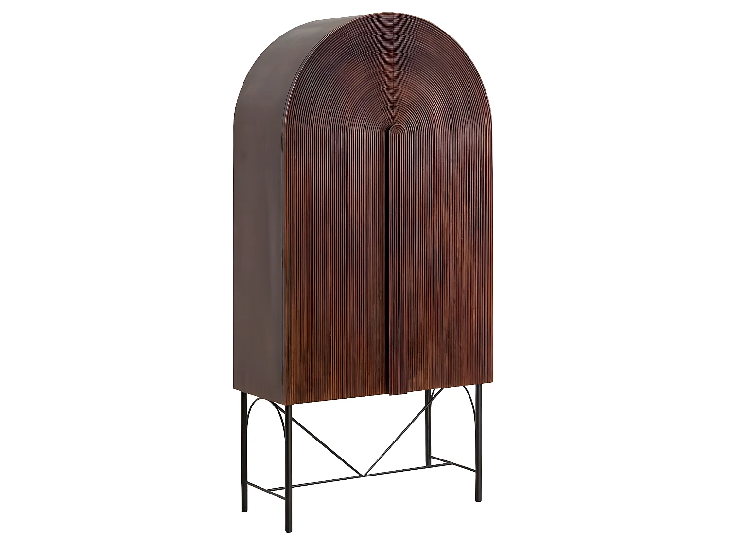 Armoire arrondie en bois de manguier Julio