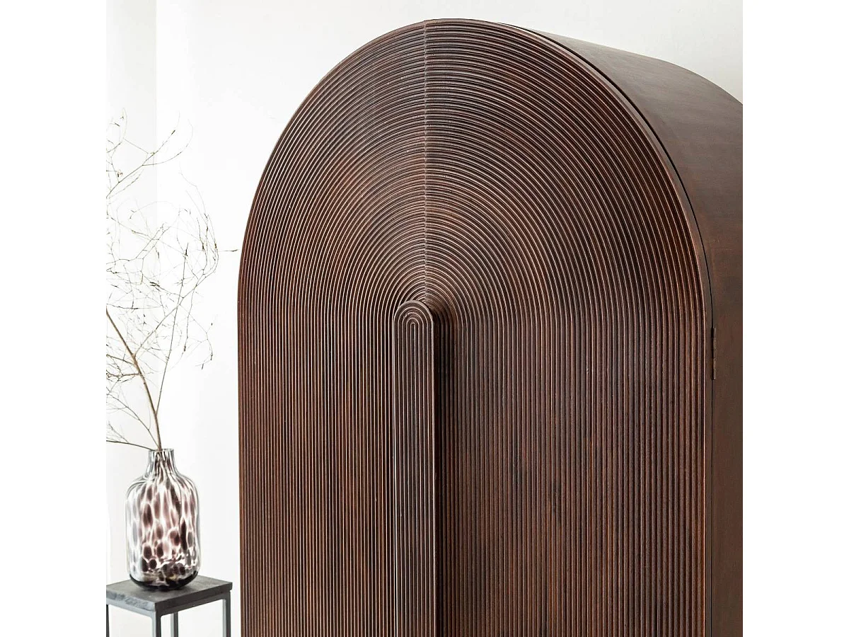 Armoire arrondie en bois de manguier Julio