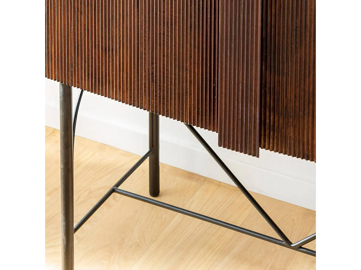 Armoire arrondie en bois de manguier Julio