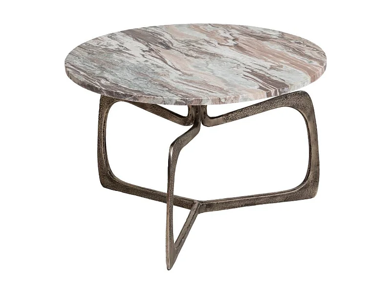 Mesa de centro de mármol Valou con almacenamiento, diseño contemporáneo y elegancia sutil