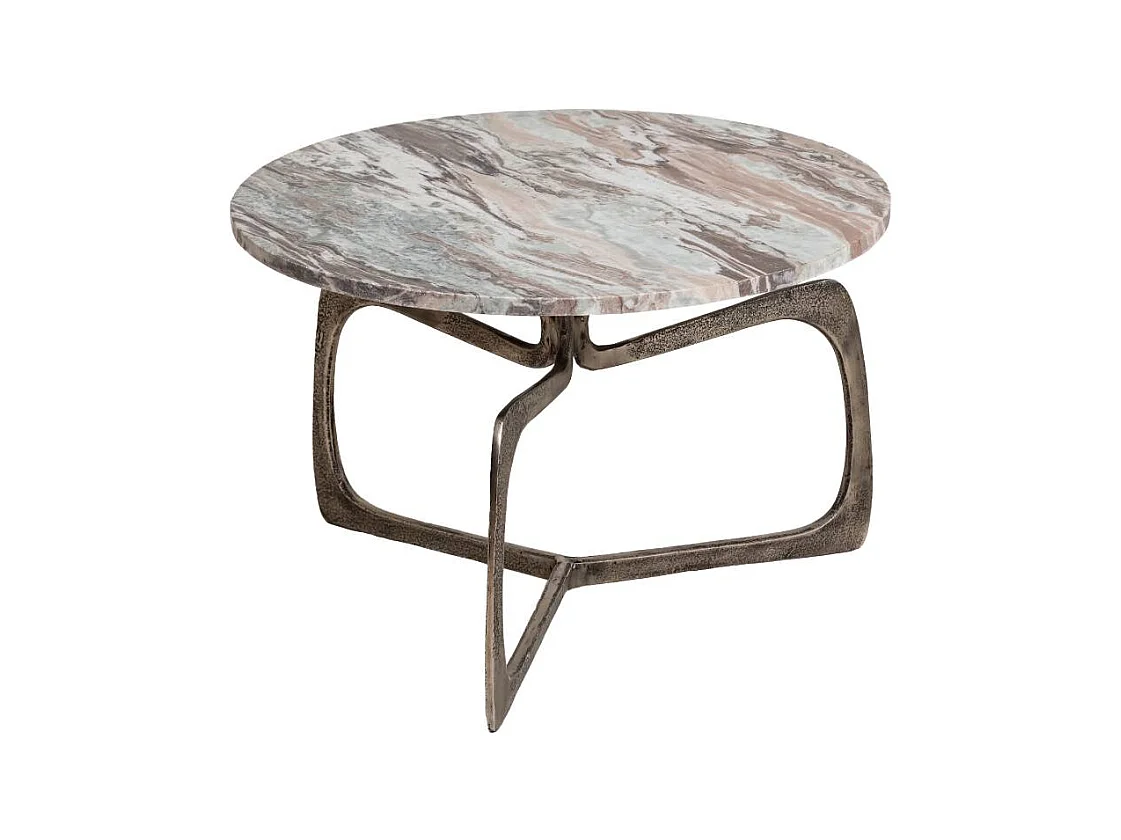Table basse en marbre et métal Valou
