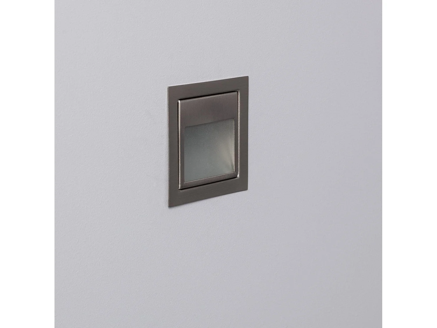 Balise Murale LED Encastrable 1.5W Larry Finition Acier  4000K Blanc neutre