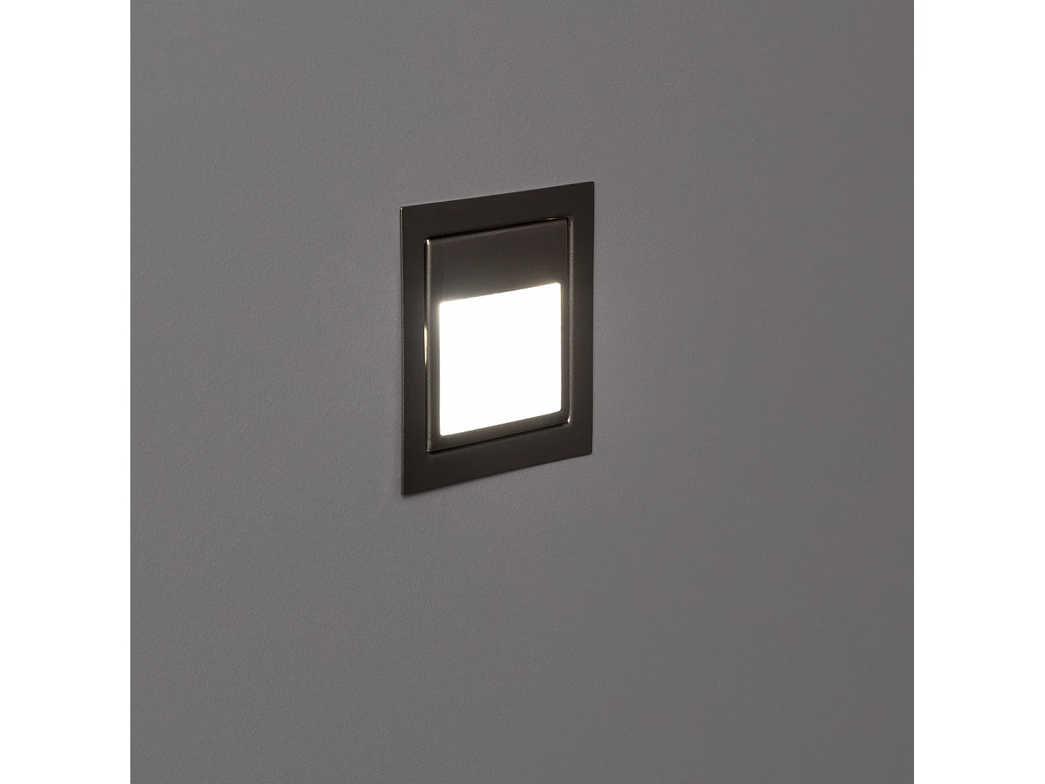 Balise Murale LED Encastrable 1.5W Larry Finition Acier  4000K Blanc neutre