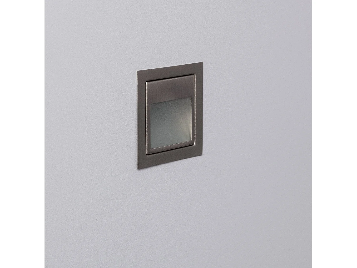 Balise Murale LED Encastrable 1.5W Larry Finition Acier  4000K Blanc neutre