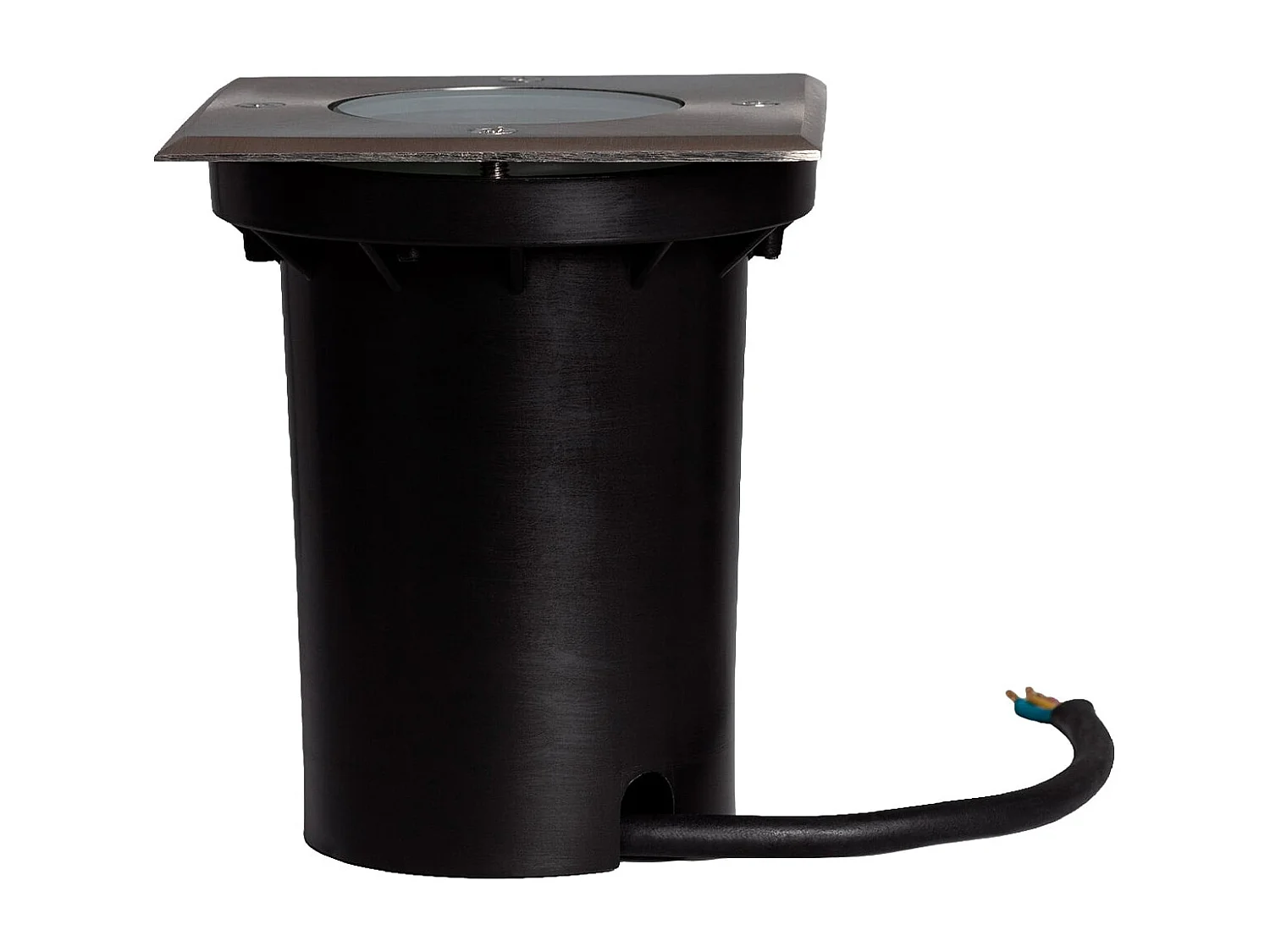 Spot Extérieur Carré Inox Encastrable au Sol pour GU10  Argenté