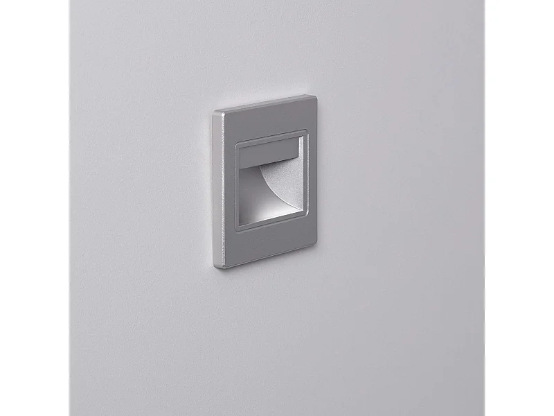 Baliza LED 1.5W Empotrable Pared Gris Randy 4000K Blanco Neutro