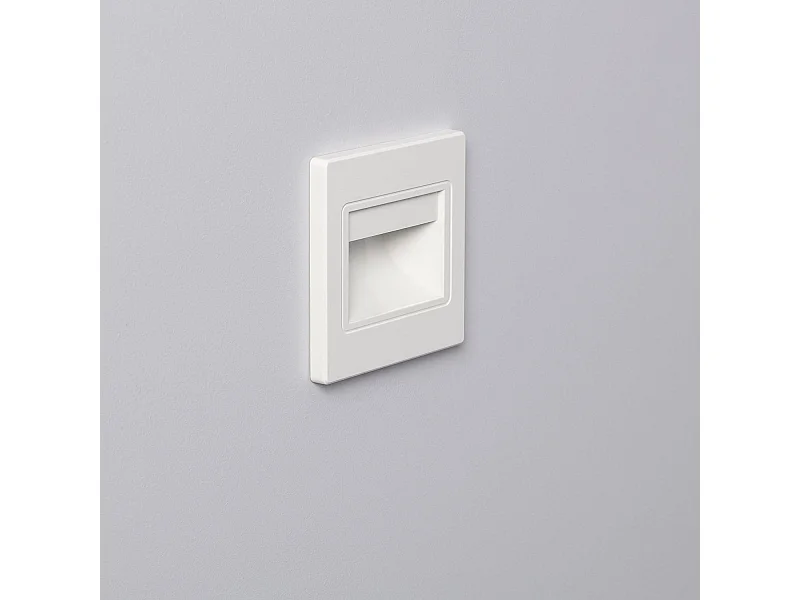 Segnapasso LED 1.5W a Incasso Parete Bianco Randy 3000K Bianco Caldo