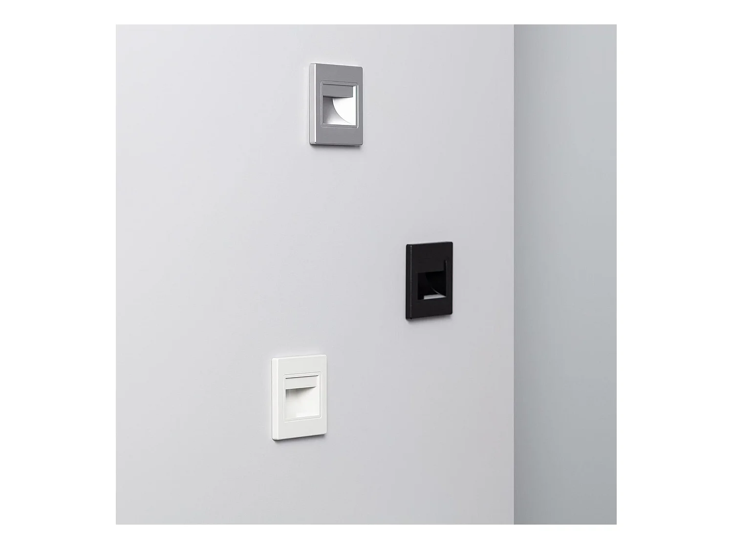 Segnapasso LED 1.5W a Incasso Parete Bianco Randy 3000K Bianco Caldo