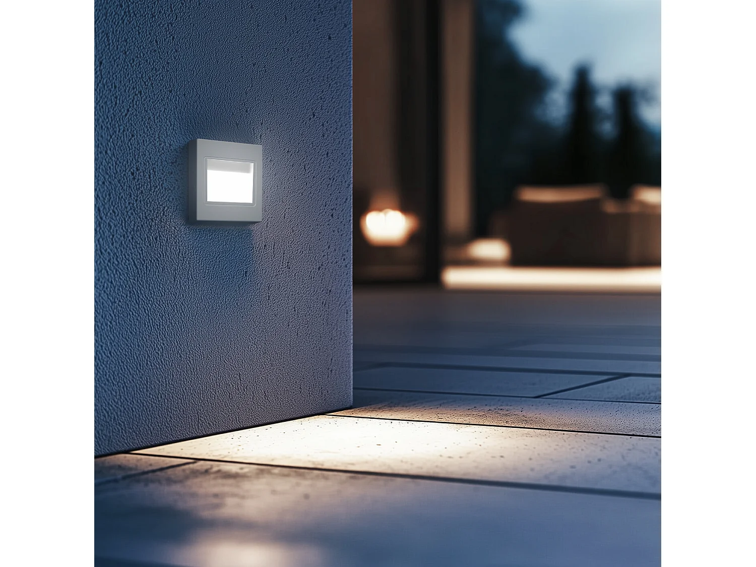 Balise LED 1.5W Encastrable au Mur Randy Blanche 3000K Blanc chaud