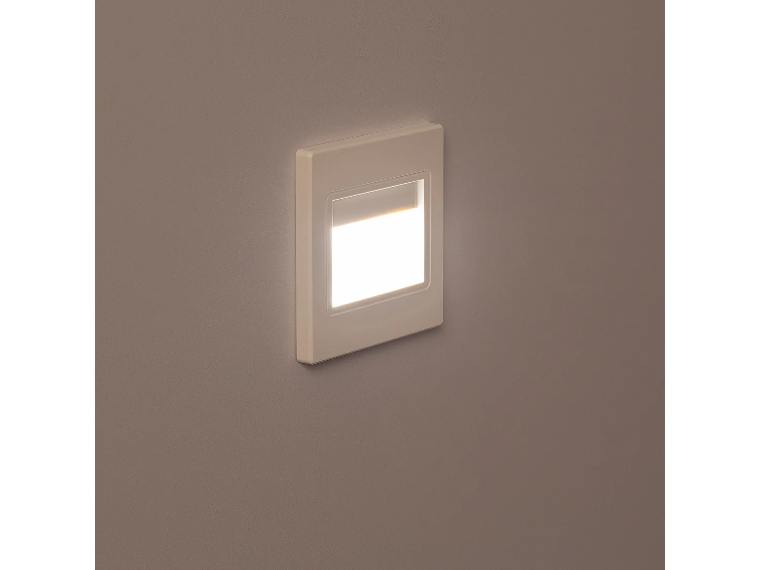 Balise LED 1.5W Encastrable au Mur Randy Blanche 3000K Blanc chaud