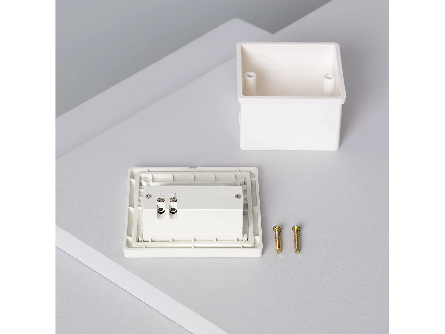 Balise LED 1.5W Encastrable au Mur Randy Blanche 3000K Blanc chaud
