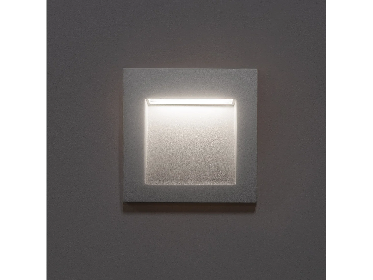 Balise LED Extérieure 4W Encastrable au Mur Carrée Natt Blanche  4000K Blanc neutre