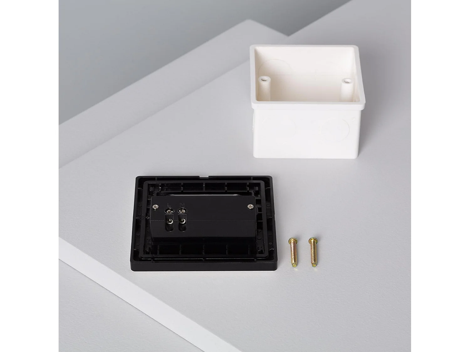 Balise LED 1.5W Encastrable au Mur Randy Noire 4000K Blanc neutre