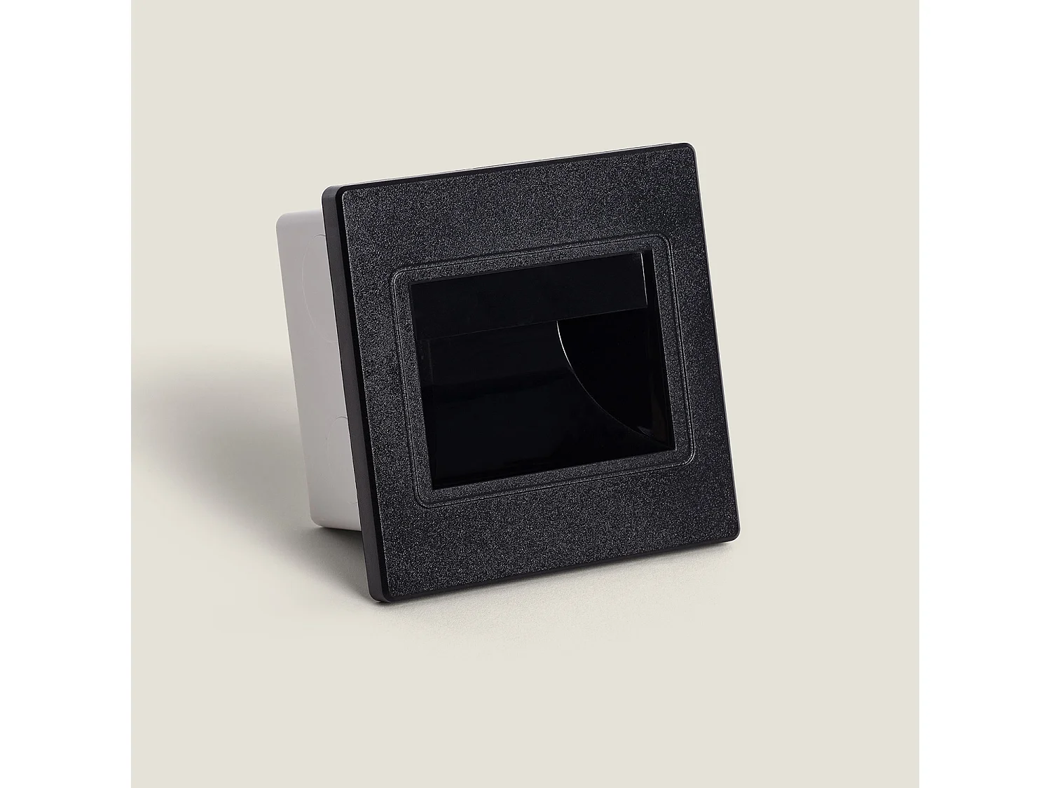 Balise LED 1.5W Encastrable au Mur Randy Noire 3000K Blanc chaud