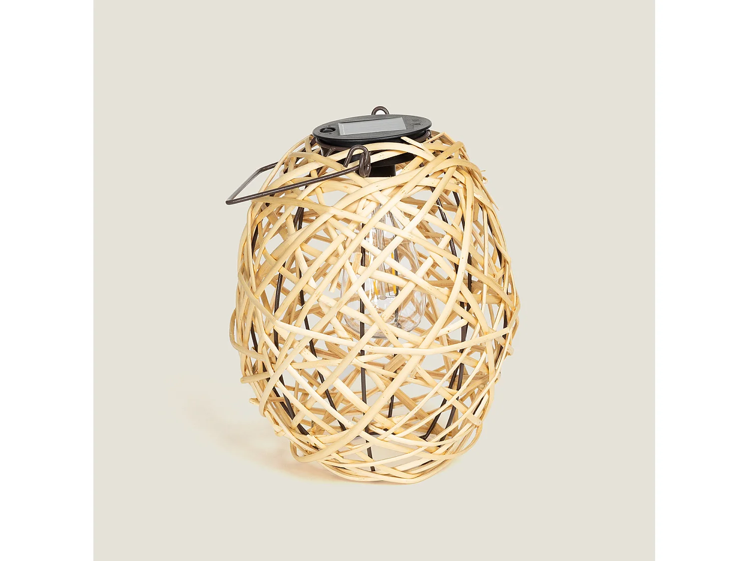 Lampe à Poser LED Extérieure Solaire Rotin Baihar  Naturel