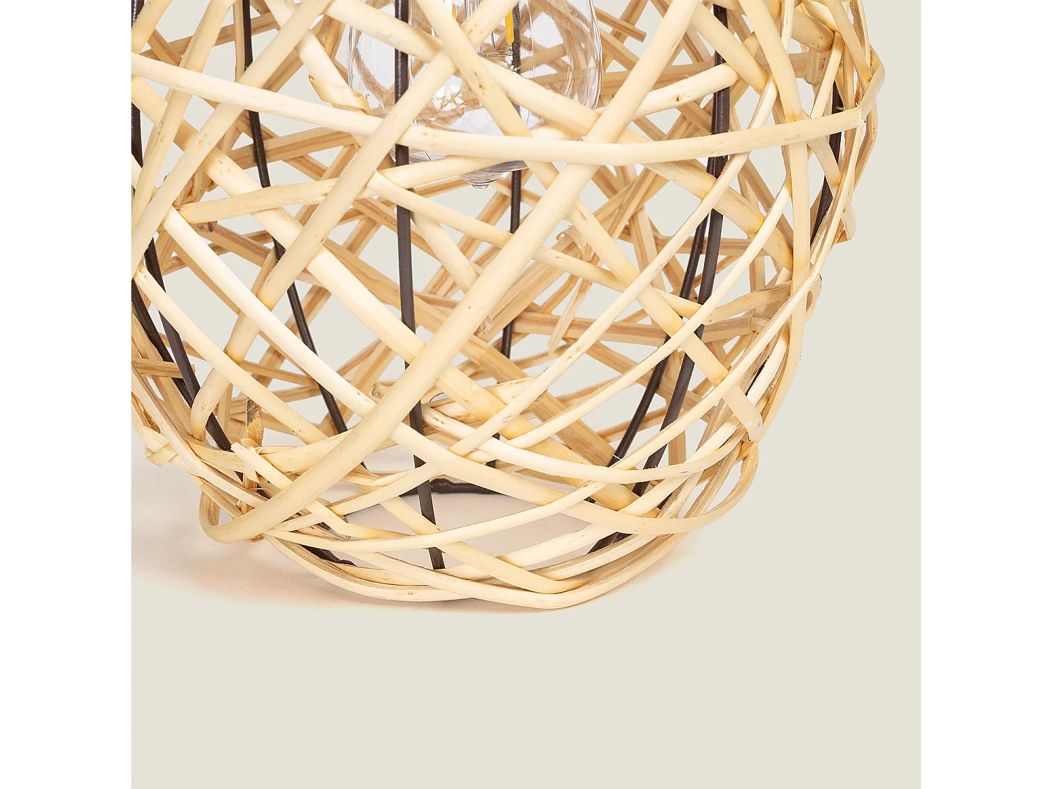 Lampe à Poser LED Extérieure Solaire Rotin Baihar  Naturel