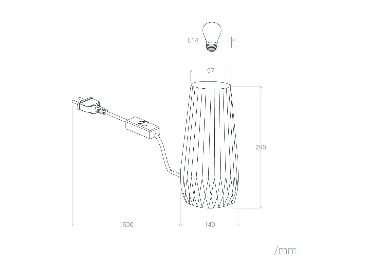 Lampe à Poser CéramiqueTeide Blanc