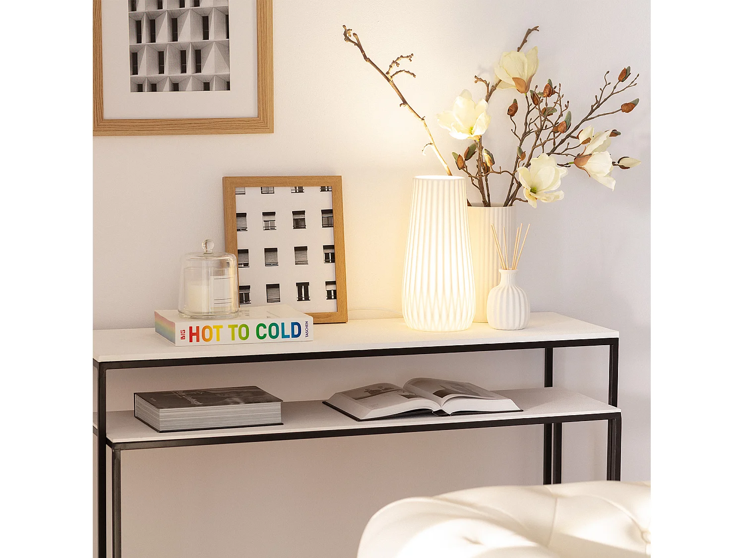 Lampe à Poser CéramiqueTeide Blanc