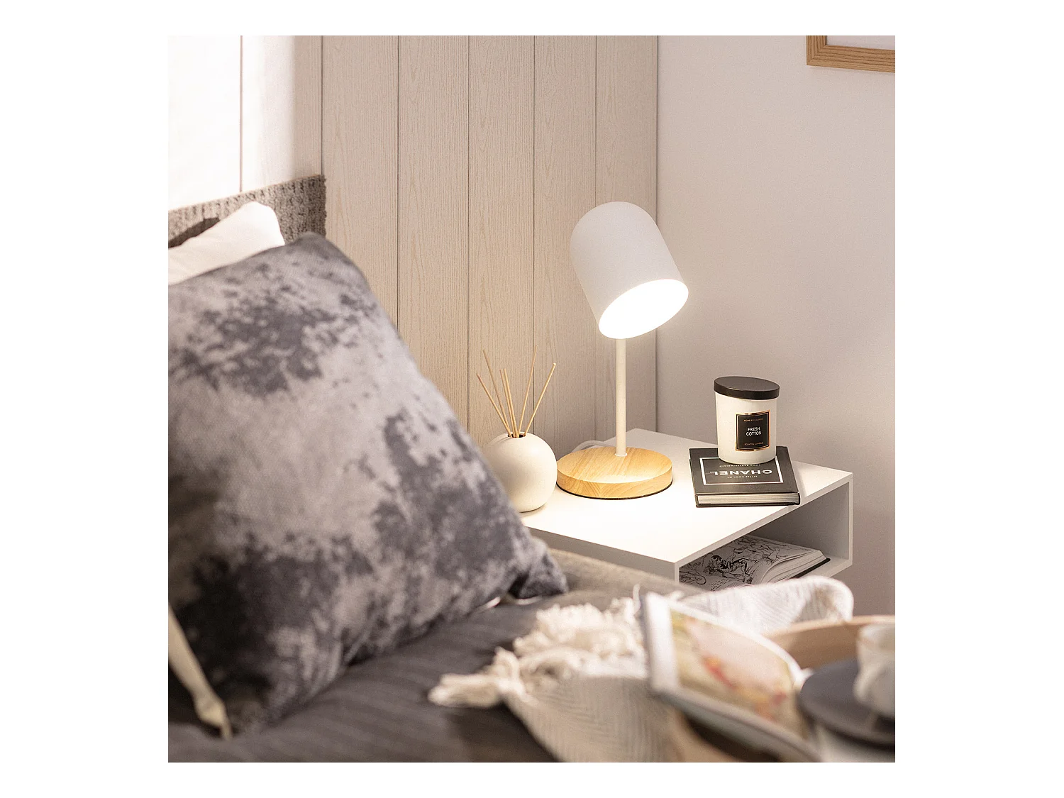 Lampe à Poser Métal Kidonge  Brun