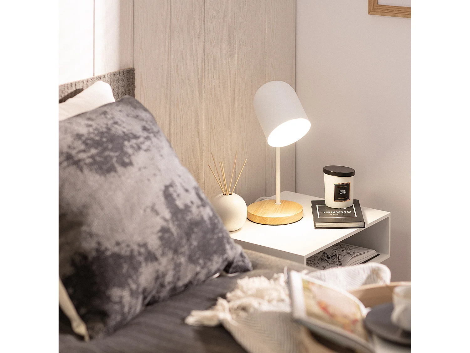 Lampe à Poser Métal Kidonge  Brun