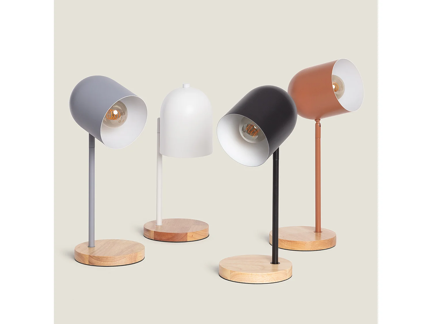 Lampe à Poser Métal Kidonge  Brun