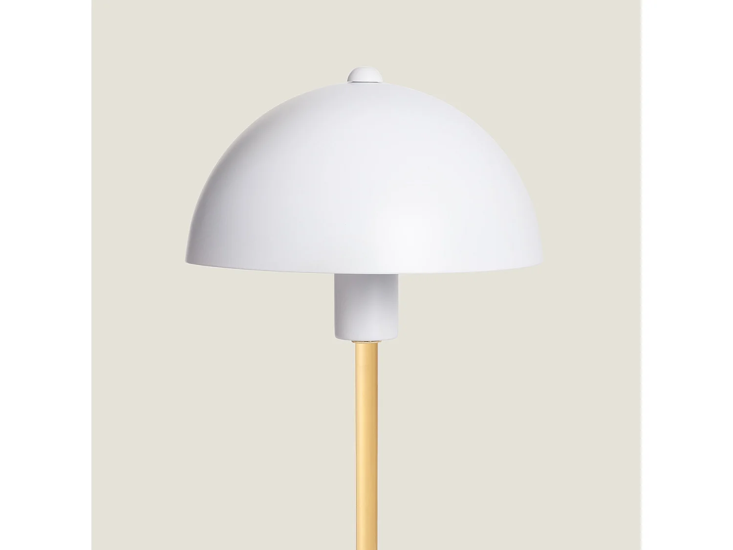 Lámpara de Mesa de Metal Wavuli Blanco